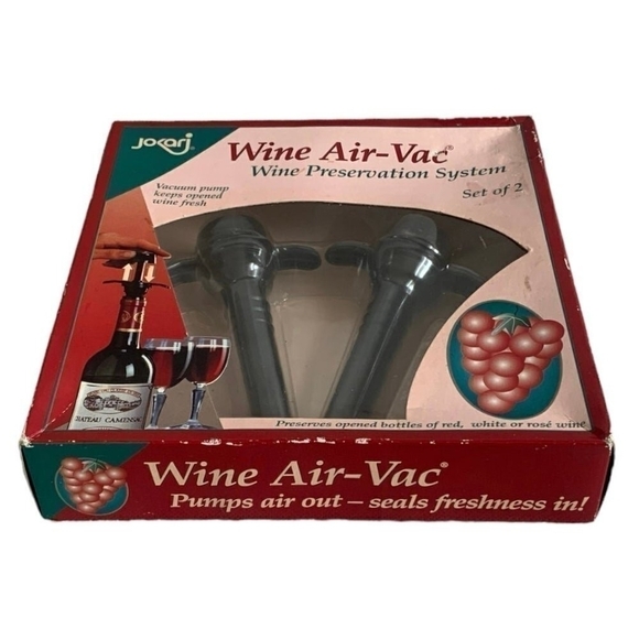 NIB Vintage Wine Pump Jokari Wine Air Vac Pump Wine Preservation System Twin Set - Picture 2 of 3